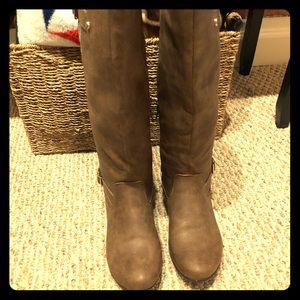 Call it spring taupe tall boots! SALE